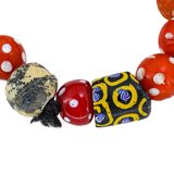 Vintage Antique Venetian Red Skunk And Other Collectible Trade Beads Bracelet – Collectible vintage item