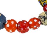 Vintage Antique Venetian Red Skunk And Other Collectible Trade Beads Bracelet – Collectible vintage item