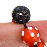 Vintage Antique Venetian Red Skunk And Other Collectible Trade Beads Bracelet – Collectible vintage item