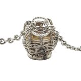 Artisan Silver Charm Bracelet Boho Folk Art Style Acid Tested 14g 7.5” – Estate Find