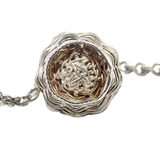 Artisan Silver Charm Bracelet Boho Folk Art Style Acid Tested 14g 7.5” – Estate Find