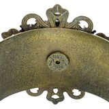 Early Studio Signed Sweet Romance Peacock Midnight Cross Cuff Bracelet In Bronze Finish – Collectible designer item - retired