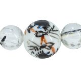 Hand Painted Porcelain Crab Motif & Tourmalinated Quartz Bead Bracelet – OOAK - Unique one of a kind item handmade by A World Of Things made using recycled materials 