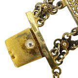 Vintage Topazio Portugal Sterling Silver Vermeil Enamel Heraldic Panel Bracelet – Rare collectible vintage item 