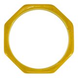 Vintage Yellow Green Bakelite Octogonal Bangle Bracelet – Collectible vintage item