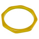 Vintage Yellow Green Bakelite Octogonal Bangle Bracelet – Collectible vintage item