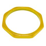 Vintage Yellow Green Bakelite Octogonal Bangle Bracelet – Collectible vintage item