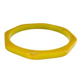 Vintage Yellow Green Bakelite Octogonal Bangle Bracelet – Collectible vintage item