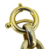 Vintage 1950s Signed Napier Gold Tone Textured Heavy Link Chain Bracelet – Collectible vintage designer item