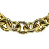 Vintage 1950s Signed Napier Gold Tone Textured Heavy Link Chain Bracelet – Collectible vintage designer item