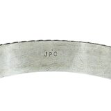 Jessica Chavez JPC Zuni Sterling Silver Double Row Multicolor Inlay Bangle 34.5g – Collectible Item - Estate find