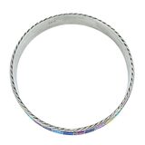 Jessica Chavez JPC Zuni Sterling Silver Double Row Multicolor Inlay Bangle 34.5g – Collectible Item - Estate find