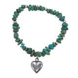 Green Turquoise And Sterling Silver Set Of 2 Bracelets Southwestern 22 g – OOAK - Unique one of a kind item handmade by A World Of Things made using recycled materials 