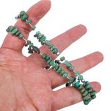 Green Turquoise And Sterling Silver Set Of 2 Bracelets Southwestern 22 g – OOAK - Unique one of a kind item handmade by A World Of Things made using recycled materials 