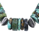 OOAK Turquoise & Artisan Sterling Silver Bench Beads Bracelet Handmade 75 g – OOAK - Unique one of a kind item handmade by A World Of Things made using recycled materials 