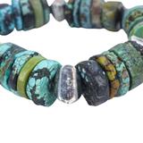 OOAK Turquoise & Artisan Sterling Silver Bench Beads Bracelet Handmade 75 g – OOAK - Unique one of a kind item handmade by A World Of Things made using recycled materials 
