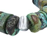 OOAK Turquoise & Artisan Sterling Silver Bench Beads Bracelet Handmade 75 g – OOAK - Unique one of a kind item handmade by A World Of Things made using recycled materials 