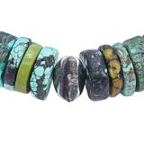 OOAK Turquoise & Artisan Sterling Silver Bench Beads Bracelet Handmade 75 g – OOAK - Unique one of a kind item handmade by A World Of Things made using recycled materials 