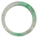 Jadeite Bangle Bracelet - Small Size 2 3/8" - Green & Milky Gradient - Treated – Collectible vintage item