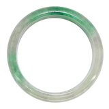 Jadeite Bangle Bracelet - Small Size 2 3/8" - Green & Milky Gradient - Treated – Collectible vintage item
