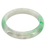 Jadeite Bangle Bracelet - Small Size 2 3/8" - Green & Milky Gradient - Treated – Collectible vintage item