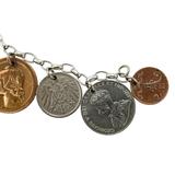 Vintage Coin Charm World Travel Bracelet Assembled Ca 1930-40s – Rare collectible vintage item 