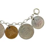 Vintage Coin Charm World Travel Bracelet Assembled Ca 1930-40s – Rare collectible vintage item 