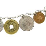 Vintage Coin Charm World Travel Bracelet Assembled Ca 1930-40s – Rare collectible vintage item 