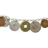 Vintage Coin Charm World Travel Bracelet Assembled Ca 1930-40s – Rare collectible vintage item 