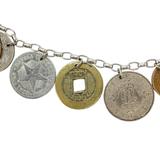 Vintage Coin Charm World Travel Bracelet Assembled Ca 1930-40s – Rare collectible vintage item 