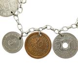Vintage Coin Charm World Travel Bracelet Assembled Ca 1930-40s – Rare collectible vintage item 