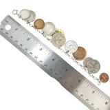 Vintage Coin Charm World Travel Bracelet Assembled Ca 1930-40s – Rare collectible vintage item 