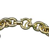 Early Vintage 1950s Napier Gold Tone Textured Link Chain Bracelet Signed – Collectible vintage designer item