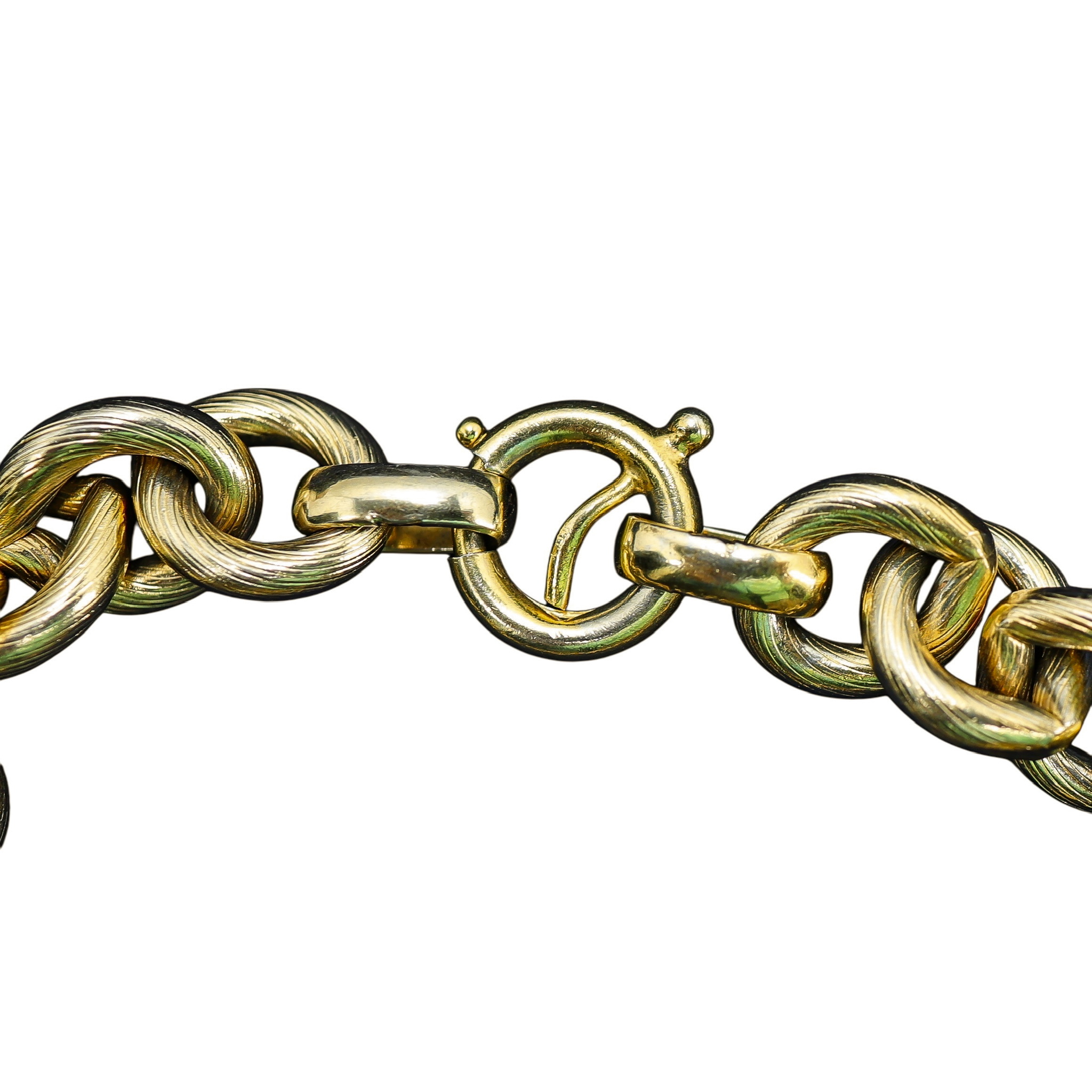 Early Vintage Napier 50s Gold Tone Textured Link Chain Bracelet image 3