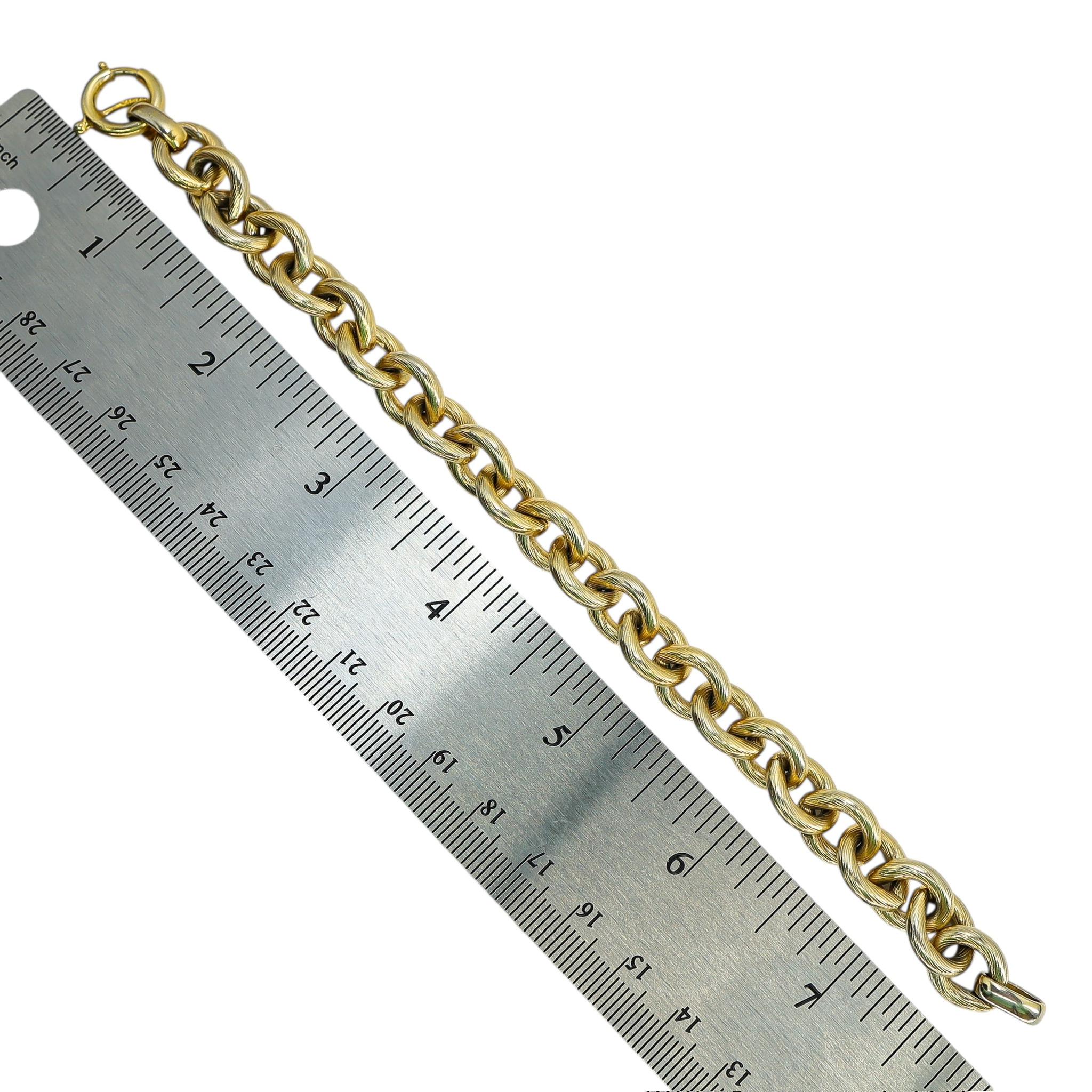 Early Vintage Napier 50s Gold Tone Textured Link Chain Bracelet image 4