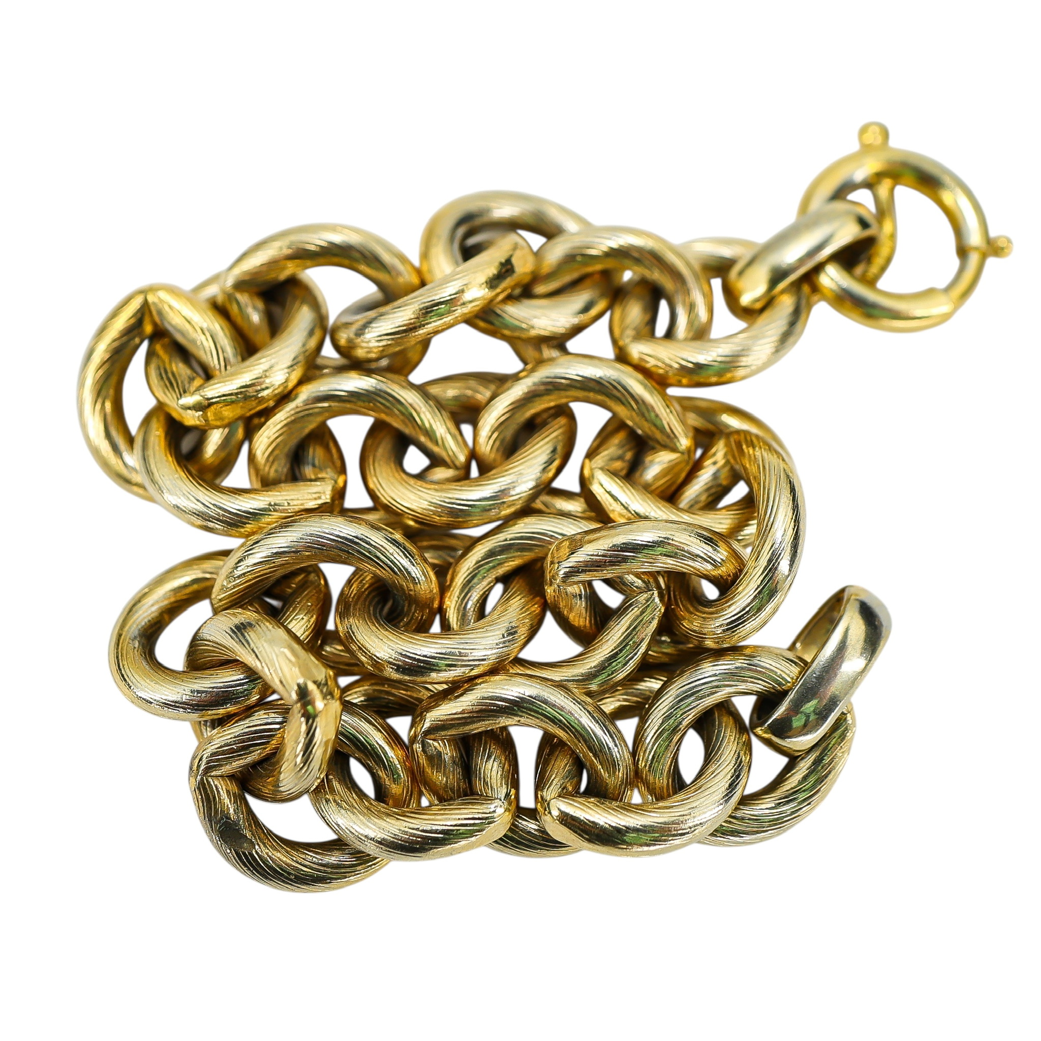 Early Vintage Napier 50s Gold Tone Textured Link Chain Bracelet image 6