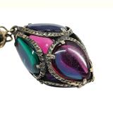 Crown Trifari Renaissance Stained Glass Egg Charm Bracelet – Collectible vintage designer item