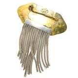 Vintage BANU Sterling 925 Blue Enamel Tassel Brooch Turkish Ottoman Revival – Collectible Item - Estate find