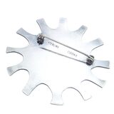 Sterling Silver Modernist Starburst Sun Brooch - Signed Cooke – Collectible vintage designer item