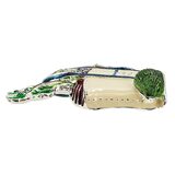 Napier Enamel Gardening Brooch Tote Vegetables And Molded Glass Snail – Estate Find