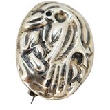 Vintage Mexico Silver Modernist Stylized Roadrunner Brooch Sculptural Relief 1.25” – Rare Vintage Item