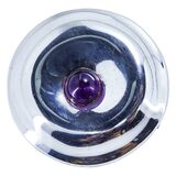 Vintage Robert Lee Morris RLM Studio Modernist Brooch Sterling Silver Amethyst – Collectible designer item - retired