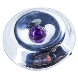 Vintage Robert Lee Morris RLM Studio Modernist Brooch Sterling Silver Amethyst – Collectible designer item - retired