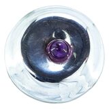 Vintage Robert Lee Morris RLM Studio Modernist Brooch Sterling Silver Amethyst – Collectible designer item - retired