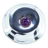 Vintage Robert Lee Morris RLM Studio Modernist Brooch Sterling Silver Amethyst – Collectible designer item - retired