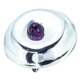 Vintage Robert Lee Morris RLM Studio Modernist Brooch Sterling Silver Amethyst – Collectible designer item - retired