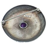 Vintage Robert Lee Morris RLM Studio Modernist Brooch Sterling Silver Amethyst – Collectible designer item - retired