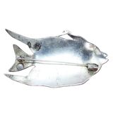 Vintage Tropical Angel Fish Brooch - Enameled Sterling Silver - 2.5in – Vintage item