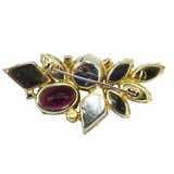 Juliana D&E Rhinestone Brooch Fuchsia Purple And Blue 2.5" – Rare collectible vintage item 