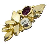 Juliana D&E Rhinestone Brooch Fuchsia Purple And Blue 2.5" – Rare collectible vintage item 